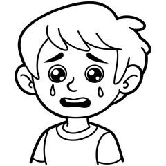 boy crying cartoon illustration