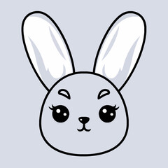 Obraz premium Adorable Rabbit Character with Big Ears and Cute Features