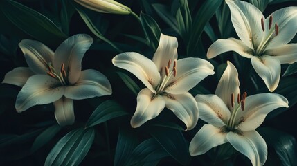 Obraz premium Serene Symphony of Lilies