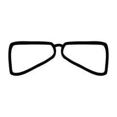 Fototapeta premium eyeglass, simple vector hand draw doodle