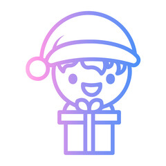 giftbox Line Gradient Icon