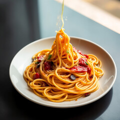 spaghetti with tomato sauce
