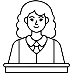 female judge in a courtroom
