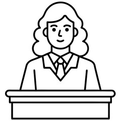 female judge in a courtroom