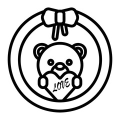 teddy Line Icon