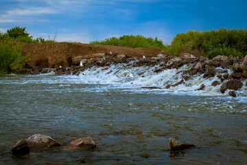 Water. Beautiful colored landscape tourism hobby.