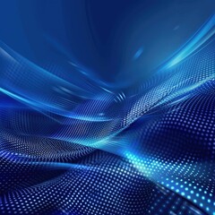Obraz premium A swirling, dynamic blue pattern with dotted textures, evoking a sense of motion and depth in a digital or abstract space.