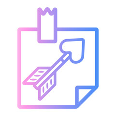 note Line Gradient Icon