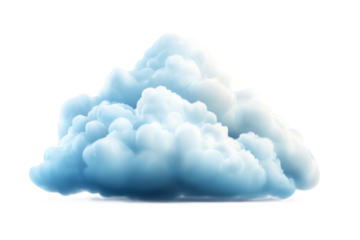 Gray cloud isolated on white or transparent png
