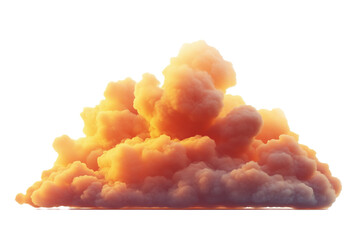 Sunset cloud isolated on white or transparent png