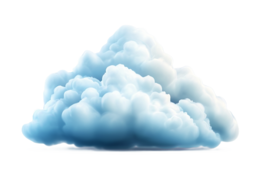 Gray cloud isolated on white or transparent png