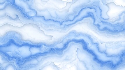 Obraz premium Light blue and white marble like abstract patterns with fluid textures and flowing gradients, evoking elegance, serenity, and natural beauty for modern and calming design concepts