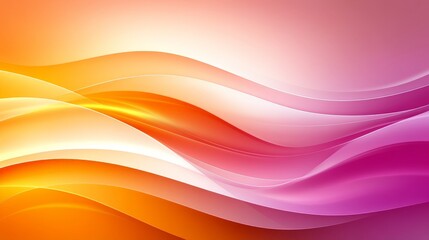 Flowing gradients of pink, yellow, and orange creating smooth and vivid abstract waveforms, evoking warmth, positivity, and energetic motion