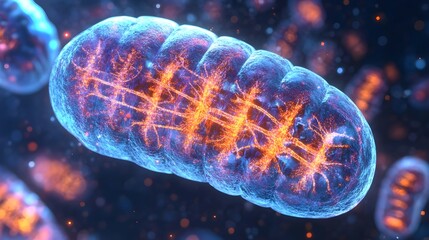 The Crucial Role of Mitochondria in Energy Production and Cell Functions. Concept Cellular Metabolism, ATP Production, Mitochondrial Function, Energy Conversion, Cell Health
