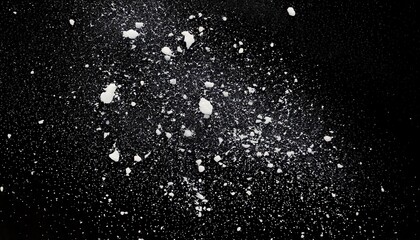Obraz premium Scattered White Particles on Black Background Minimal and Abstract Design