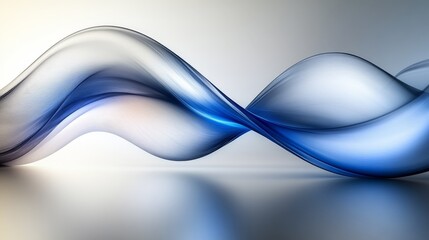 Fototapeta premium Intertwined flowing blue wave like patterns resembling water currents or silk ribbons, creating a fluid and elegant abstract design