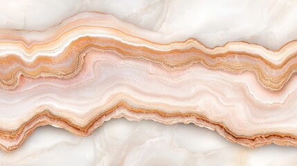 Luxurious marble inspired abstract texture in soft white and caramel tones, combining flowing organic shapes and delicate veins for timeless and elegant branding visuals