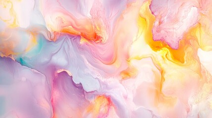 Dreamy pastel cloud like patterns in vibrant pink, orange, and yellow hues, evoking softness, imagination, and artistic expression, perfect for ethereal and creative visuals