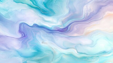 Pastel colored swirling patterns in blue, purple, and pink tones, resembling soft clouds or watercolor waves, evoking a dreamlike, serene aesthetic with smooth, flowing gradients