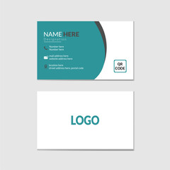 Simple and clean corporate business card template.