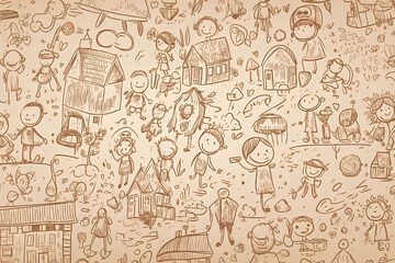 Obraz premium seamless pattern with animals