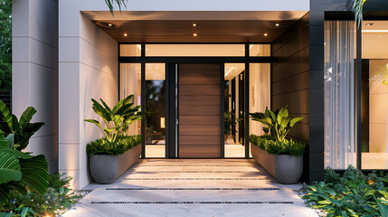entrance to the house