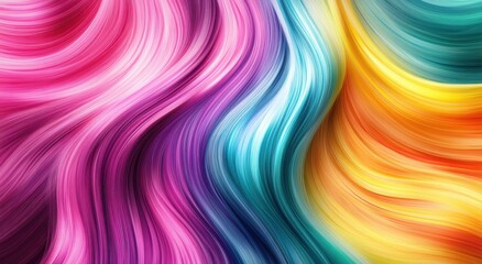 Fototapeta premium A vibrant, swirling blend of colors in pink, purple, blue, and yellow, creating an abstract, lively visual effect.