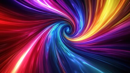 Vibrant Colorful Swirling Abstract Spiral Design