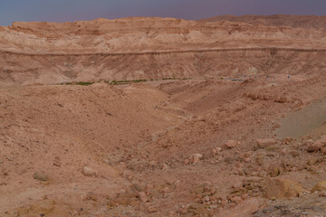 View of the mountainous part of the rocky desert