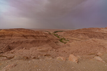 View of the mountainous part of the rocky desert