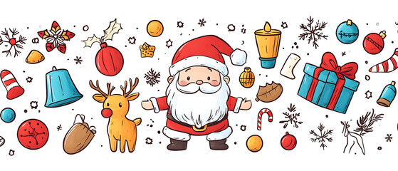 Naklejka premium Christmas and new year with Elegant Ornaments Style Perfect for Tags, Posters, and Banners with Space for Text