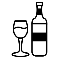 wine icon element for design