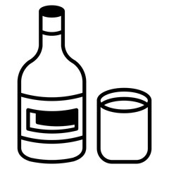 coconut drink icon element for design