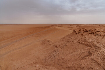 View of the mountainous part of the rocky desert