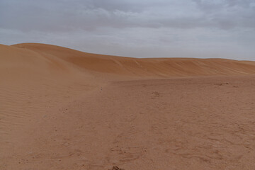 Dunes in the desert creating beautiful landscapes