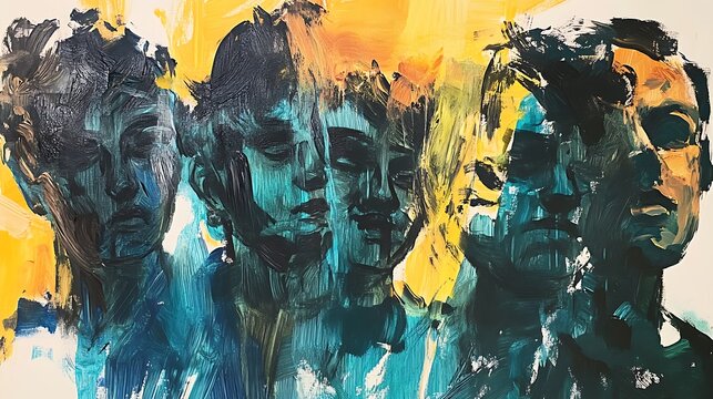 A group experimenting with modern painting techniques and styles 