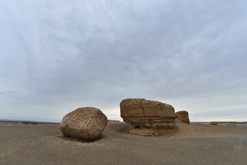 Geomorphic Scenery Desert in Xinjiang, China