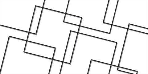 Collection of white modern frames with black shadow isolated on gray background. Realistic square frame mockup. 3d vector illustration.