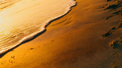 Golden Sunset Beach Scene