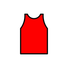 red t shirt isolated on white