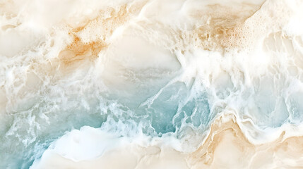 Light watercolor wash of ocean blues and sandy tans evoking a beachy coastal feel