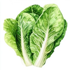 Fototapeta premium Fresh green cabbage leaves with detailed textures and vibrant color