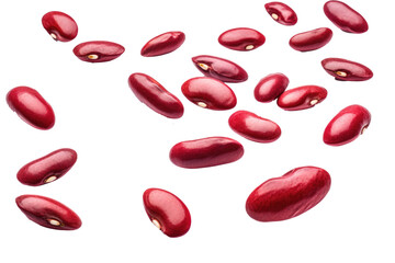 Red beans seeds isolated on white