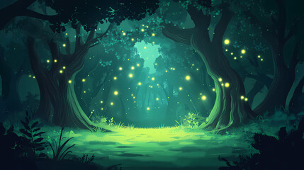 Fototapeta premium beautiful green forest