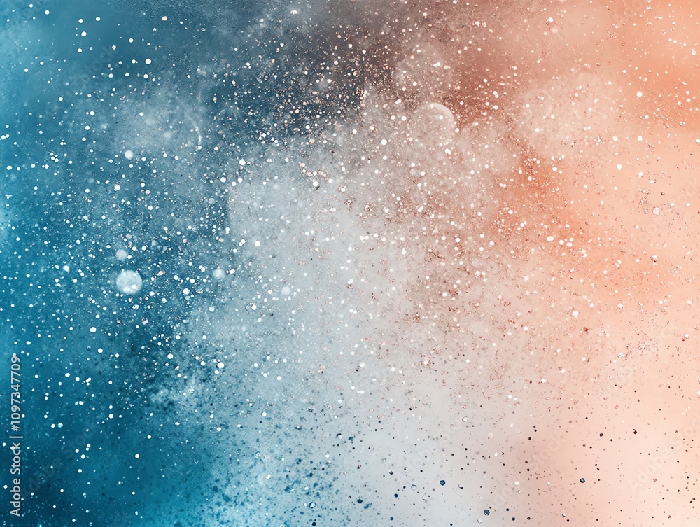 Aufkleber a vibrant abstract background featuring a blend of blue and orange hues with sparkling elements.