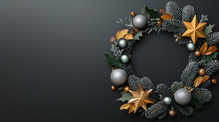 Christmas and new year with Elegant Ornaments Style  Perfect for Tags, Posters, and Banners with Space for Text