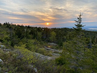 sunset in the mountains