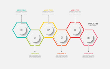 Business infographic template colorful design