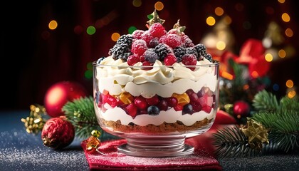 christmas cake triffle