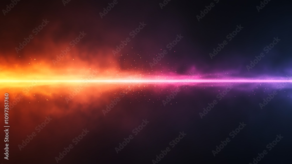 Fototapete a vibrant abstract design featuring a gradient of colors with a glowing line in the center.